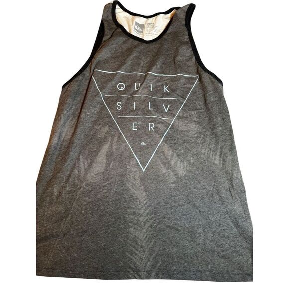 Quiksilver Men's Gray Sleeveless Graphic Tank Top Size M - Picture 1 of 5